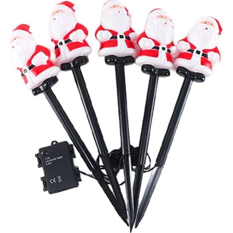 Guirlande Lumineuse Solaire - Décoration Extérieure Jardin Arrière - Figurine Noël Sapin Bonhomme De Neige Clochette - 1 Pièce (1/5)