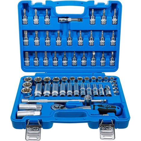 Coffret de Douilles 10 mm 61 pcs - Acier Résistant - Outils Complets et Polyvalents - D-Work