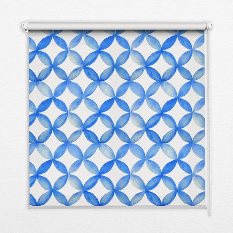Innenrollo Fensterrollo - Rollo ohne Bohren - Sichtschutzrollo - Lichtdurchlässiges Rollo - Rechteckiges - Rollo - (130 cm x 140 cm) - Sternmuster