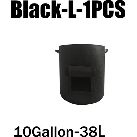 (Noir - L 1 pièce) 3 styles de sacs de culture en feutre non tissé pour plantes, pots de pommes de terre de jardin, sacs de culture pour légumes de serre, outils verticaux hydratants (1/4)