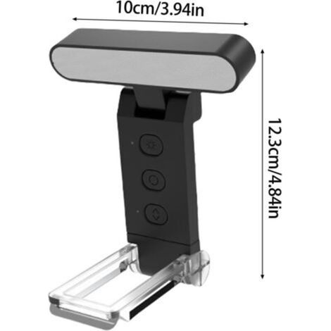 Lampe de lecture LED à clipser avec lentille en nid d'abeille, 5 modes d'éclairage, 6 réglages de luminosité, col de cygne flexible, alimentation USB, soin des yeux