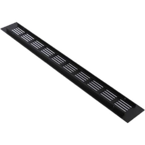 Lot de 2 grilles de ventilation rectangulaires en alliage d'aluminium pour placards de cuisine- 400 mm x 50 mm