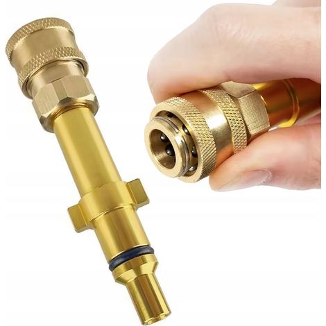 Ersatzadapter JetLink BrassPro NH-AK – Messing, Schnellkupplung 1/4" Kompatibel mit Hochdruckreinigern Nilfisk Huter Anlu Kolner für Schaumlanze