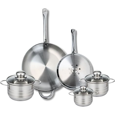Ensemble de 2 Poêles de cuisson 24 et 32 cm et 3 faitouts 12, 14 et 16 cm Elo Profi Brillant (1/5)
