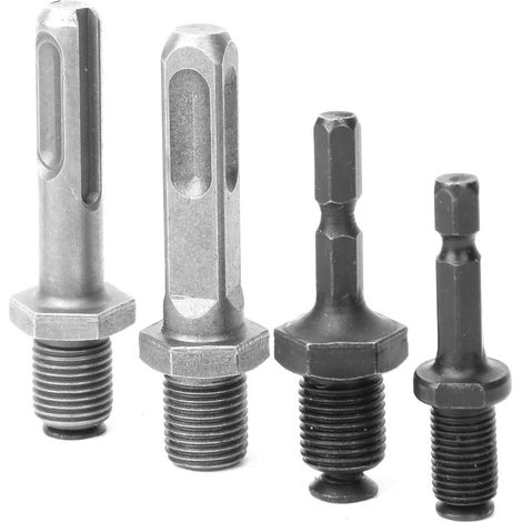 4-teiliger Bohrfutterverbinder, Adapter für Vierkant-, Sechskant- und Rundschaft, Stangenadapter (1/5)