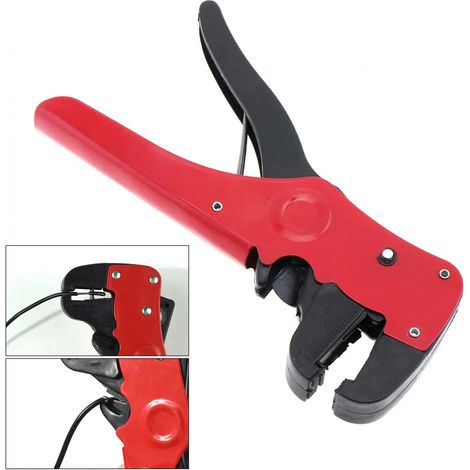 (1 pièce) Pince à dénuder multifonctionnelle portable en plastique et acier, pince à sertir à ressort de réinitialisation, outil pratique et facile à utiliser. (1/5)