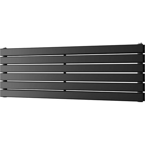 Typhoon Axis - Black Horizontal Radiator H408mm x W1200mm Double Panel (1/3)