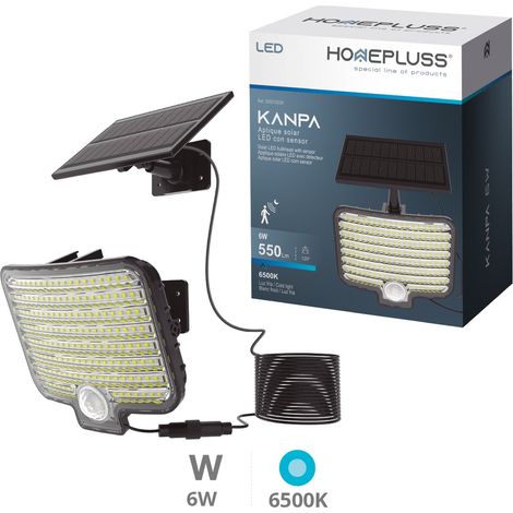 Aplique solar LED Kanpa con sensor de movimiento y crepuscular 6W 6500K (1/5)