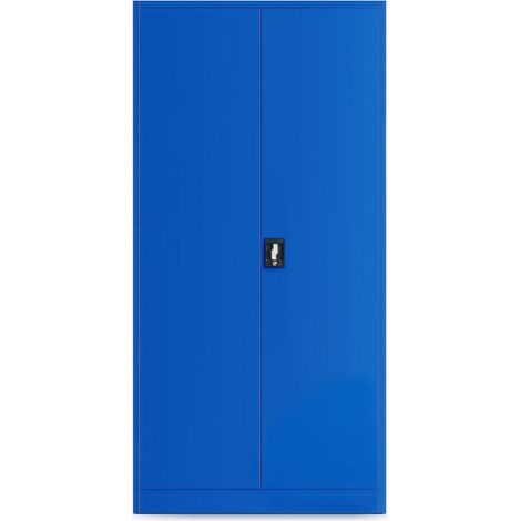 Armoire d'atelier en métal pour les outils, 5 étagères BRUNO, 920 x 1850 x 500 mm, bleu (1/3)