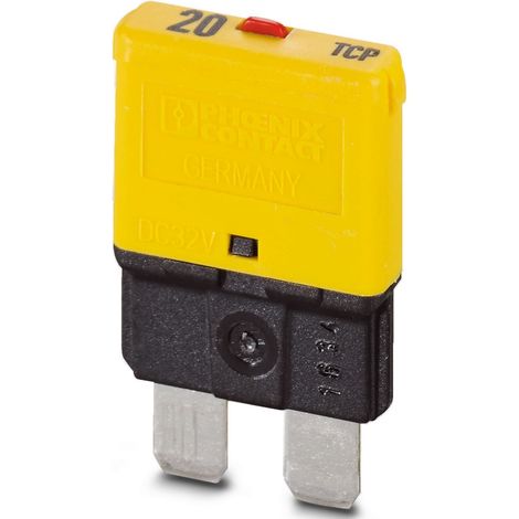 Disjoncteur thermique Phoenix Contact TCP 20/DC32V, 20A, 1 pôle, 32V c.c. ( Prix pour Paquet de 5 )