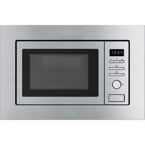 Four à micro-ondes encastrable avec gril Smeg FMI017X 20 L 800 W Acier inoxydable (1/3)