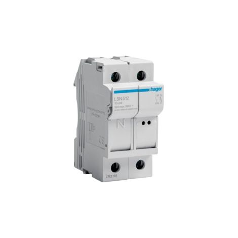 Portafusibile 10X38 1P + N 2M (Hager Cod. Lsn512)