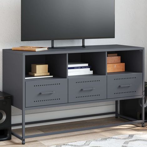 Mueble para TV de acero gris antracita 100,5x39x60,5 cm vidaXL (1/5)