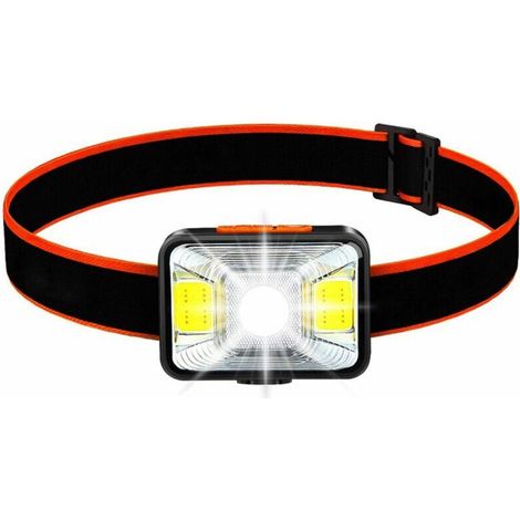 Lampe Frontale Puissante, LED Torch Frontale USB Rechargeable 150 Lumens 5 Modes D'éclairage Lumière Blanche et Rouge, Etanche IPX5 pour Pêche,Camping,Lecture,Randonnée,Cyclisme,etc. [Classe énergétiq (1/5)