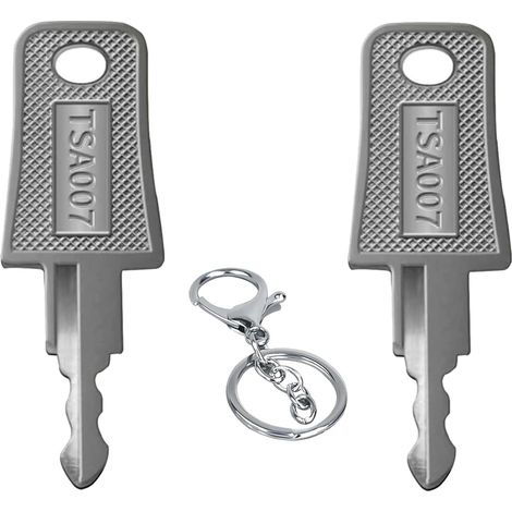 2pcs Key Suitcase Key Cle Universel,Cle De Voyage Pour Valise,Cles De Verrouillage,Bagages Valise Douane Serrure With Rings (1/5)