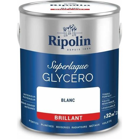 Laque glycéro blanc brillant - RIPOLIN - 2 L