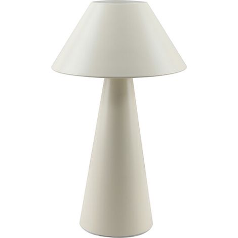 Lámpara de mesa, e27, tipo seta, color blanco roto, ø200 x 325 mm