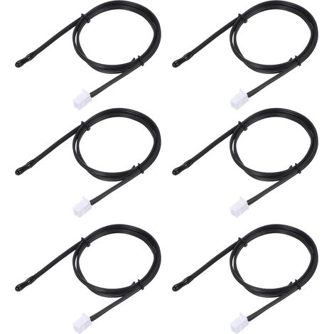 5K NTC Capteur de Température, 6 Pcs 15.7 Pouce 1% 3950 Sonde de Capteur de Température en Époxy Étanche Transmetteur de Température Numérique Extension pour Climatiseur (1/5)