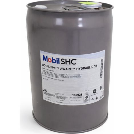 [JAMAIS UTILISE] Fût de 20L Huile Hydraulique Synthétique Haute Performance MOBIL SHC Aware Hydraulic 32 - 156028