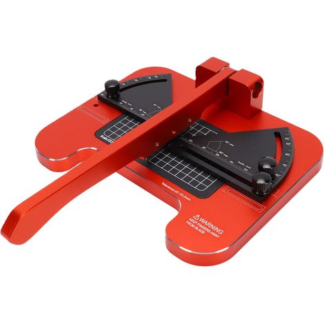 Station de coupe à onglets 45°-90° réglable – Table symétrique en alliage d’aluminium pour maquettes plastique ABS/PS – Lame acier carbone (58 mm) – Tapis anti-dérapant remplaçable inclus (1/5)