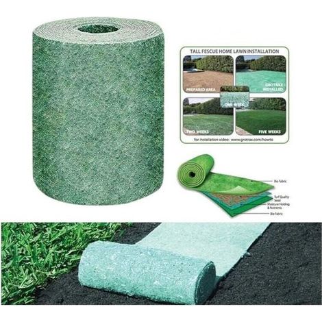 Rouleau de matériau Grashiau - Tapis de culture d'herbe - Tapis de plantation de pelouse de jardinage de pique-nique de jardin de fertilisation de matériau Grashiau, 3 × 0,2 M (1/5)
