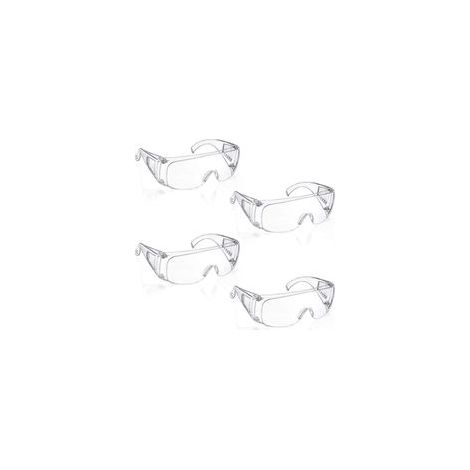 Xinlon 4 Paires Lunette Protection, Lunettes de Sécurité Transparentes, Lunettes de Protection la Sécurité en Laboratoire, Lunettes de Sécurité- (1/5)