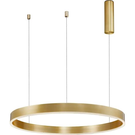 [NEUWERTIG] B-Ware Nova Luce Pendelleuchte Hängeleuchte Motif Led Warmweiß Messing Dimmbar 200x80cm