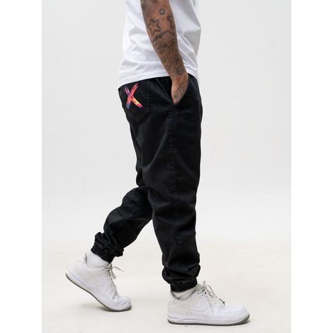 Pantalones vaqueros deportivos negros Point X Vice para hombre, talla M (1/5)