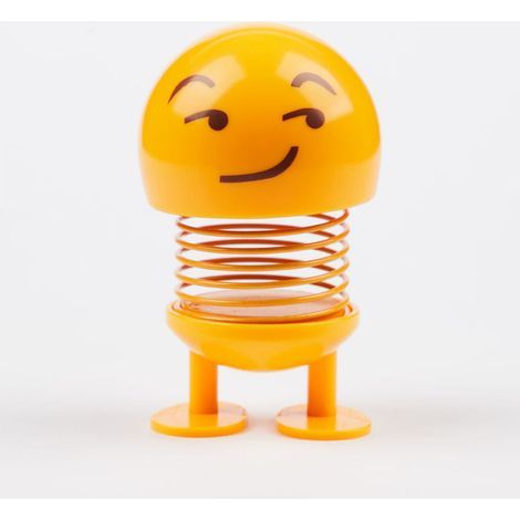 Wackelkopffigur mit federbelastetem Kopf, niedlichem Gesicht, Anti-Ermüdungs-Fahrhilfe, emotionale Dekoration für Auto, Büro, Schreibtisch, Modell 1 (1/5)