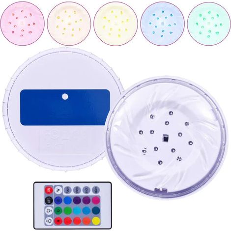 Lumières LED flottantes submersibles colorées pour piscine