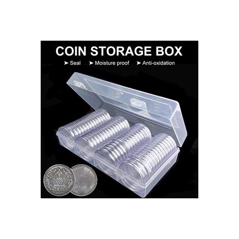 2 boîtes de rangement 19,7×10×5 cm + inserts pour médailles – Protection pour pièces de monnaie et collection (1/4)