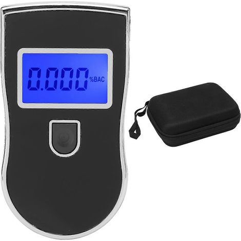 Éthylotest portable et pratique avec temps de réponse rapide, rétroéclairage rouge, affichage numérique et 5 pièces (1/4)
