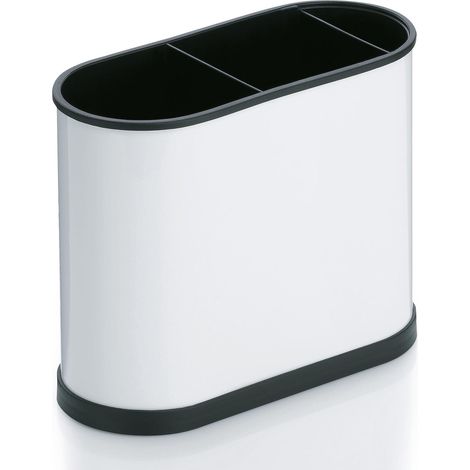 Kela 11659 Besteckabtropfer gli utensili supporto Benito in metallo, 22 x 10 x 18 cm, bianco