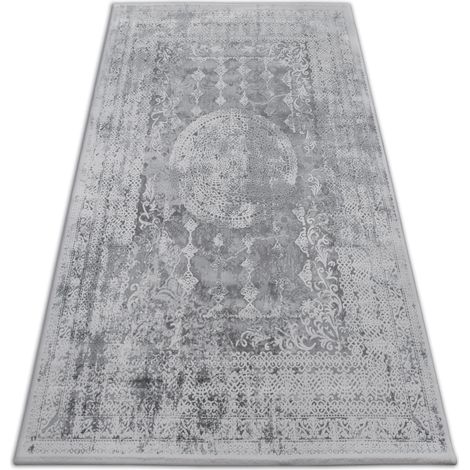 Alfombra acrílica VALENCIA 2328 ORNAMENT gris oscuro/marfil grey 80x150 cm (1/5)