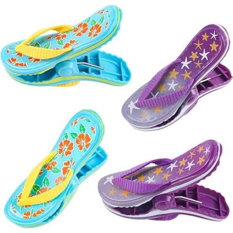 Pinzas para toallas de playa estilo chanclas – juego de 2