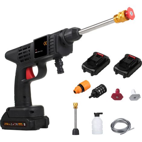 Nettoyeur Haute Pression Sans Fil Portable - Avec Batterie & Chargeur - Pour Lavage Voiture, Arrosage Jardin et Nettoyage Sol - 20V - 40 Bar - Réservoir 5L - Léger et Compact - 220V EU (1/5)