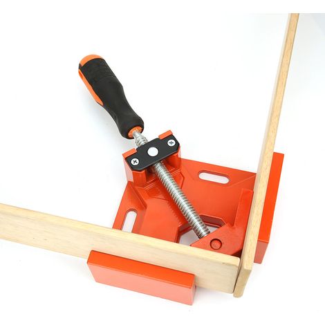 Étau d'angle droit à 90° pour le travail du bois, outil de fixation rapide en aluminium (orange) (1/5)