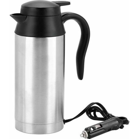 Bouilloire É,lectrique Voiture 24V Env.750ml Tasse Chauffante avec l'Allume-Cigare Bouteille Tasse à, Café, Mugs Camion Distributeur d'Eau Chaude Voyage Cadeau Noë,l Chauffeur Pa (1/5)