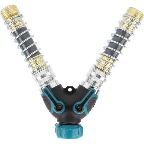 Raccord en Y à 2 voies pour tuyau d'arrosage, séparateur de tuyau d'arrosage, ensemble de joints résistants et anti-pliure (1/5)
