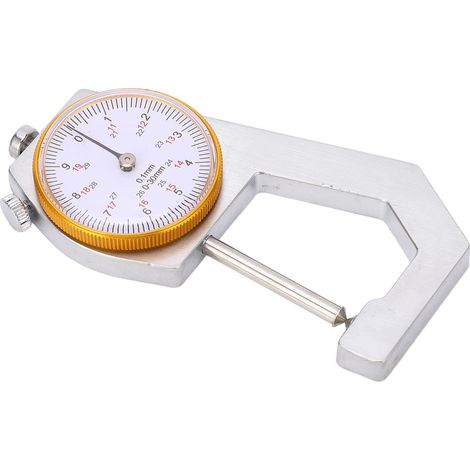 Outil de mesure d'épaisseur, comparateur à cadran rond, testeur portable, pied à coulisse, résolution 0,1 mm, plage de mesure 0-30 mm, extrémité pointue (1/5)
