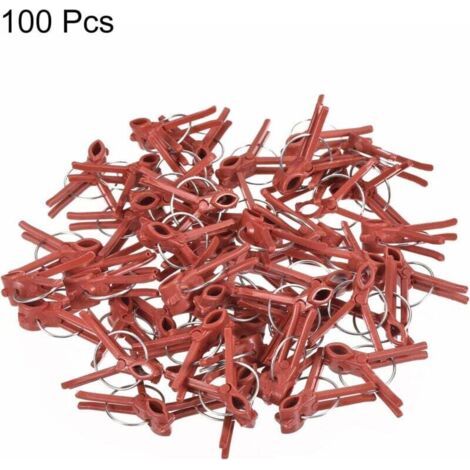 Pinces de greffe de plantes Pinces de jardin à bouche incurvée en plastique Fixation Connects Outil de jardinage pour vigne végétale Lot de 100