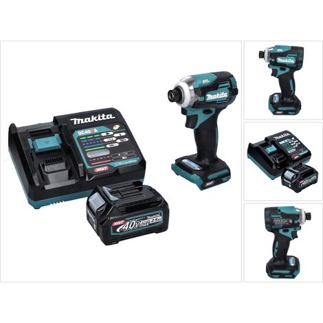 Makita TD 001 GD1 Akku Schlagschrauber 40 V 220 Nm 1/4" XGT Brushless + 1x Akku 2,5 Ah + Ladegerät (1/5)