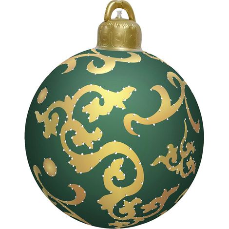 Boule de Noël Gonflable Personnalisable en PVC - Décoration de Fête - 60 cm