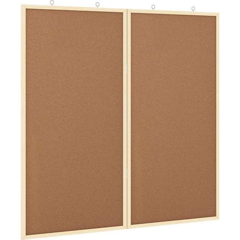 Tablero de Anuncios Manual Marrón 80 x 80 x 1.4 cm vidaXL