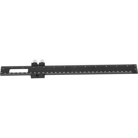 Aluminium-T-Winkel für Holzarbeiten, verstellbarer Anschlag, Anreiß- und Markierungswerkzeug, metrische und Zoll-Skala, 30 cm (1/5)