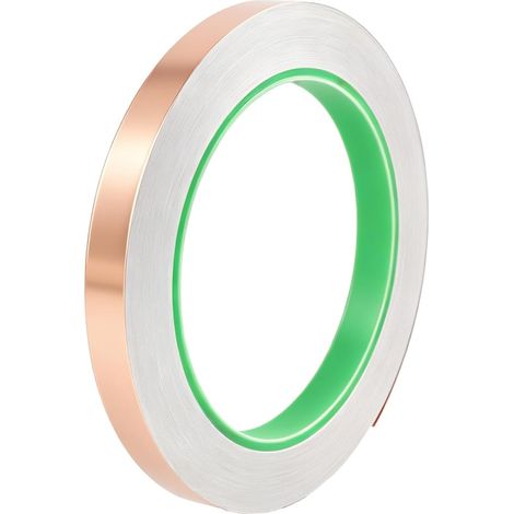Cinta conductora de doble cara de lámina de cobre para blindaje EMI, reparación de cortocircuitos, soldadura y manualidades. 10 mm x 20 m (1/5)
