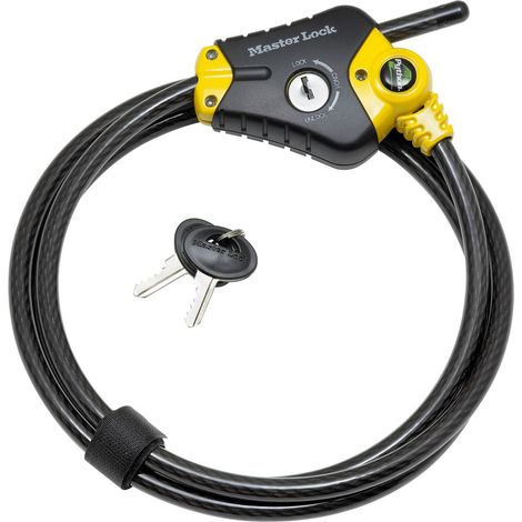 MASTER LOCK Cavo Regolabile Antifurto [Da 30 cm a 4,5 m] [Python] 8420EURD - Ideal per Strumenti, Attrezzature Sportive, Mobili da Giardino (1/4)