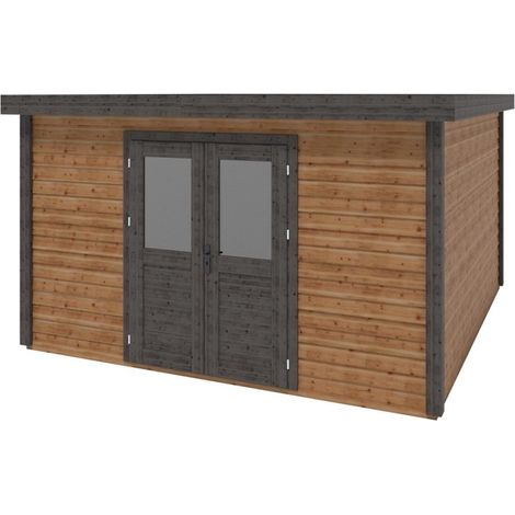 Casetta da giardino in legno Freya 4.09x4.09 m - 16.73 m2 - 28 mm - impregnata - 000125 (1/3)