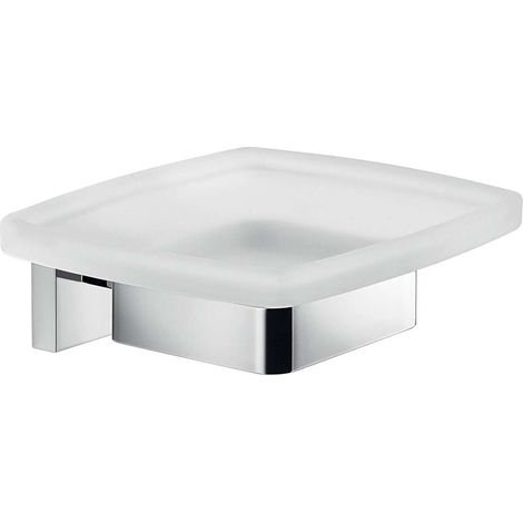 Sapho Gedy Elba - Seifenschale mit Halterung, Milchglas/Chrom A01113 (1/5)