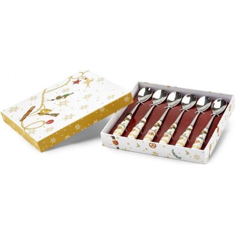 Set 6 cucchiaini natalizi acciaio inox Fade Star